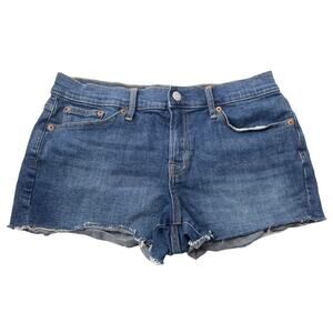 Gap 3 inch denim jean mid rise shorts women's sz 6/28